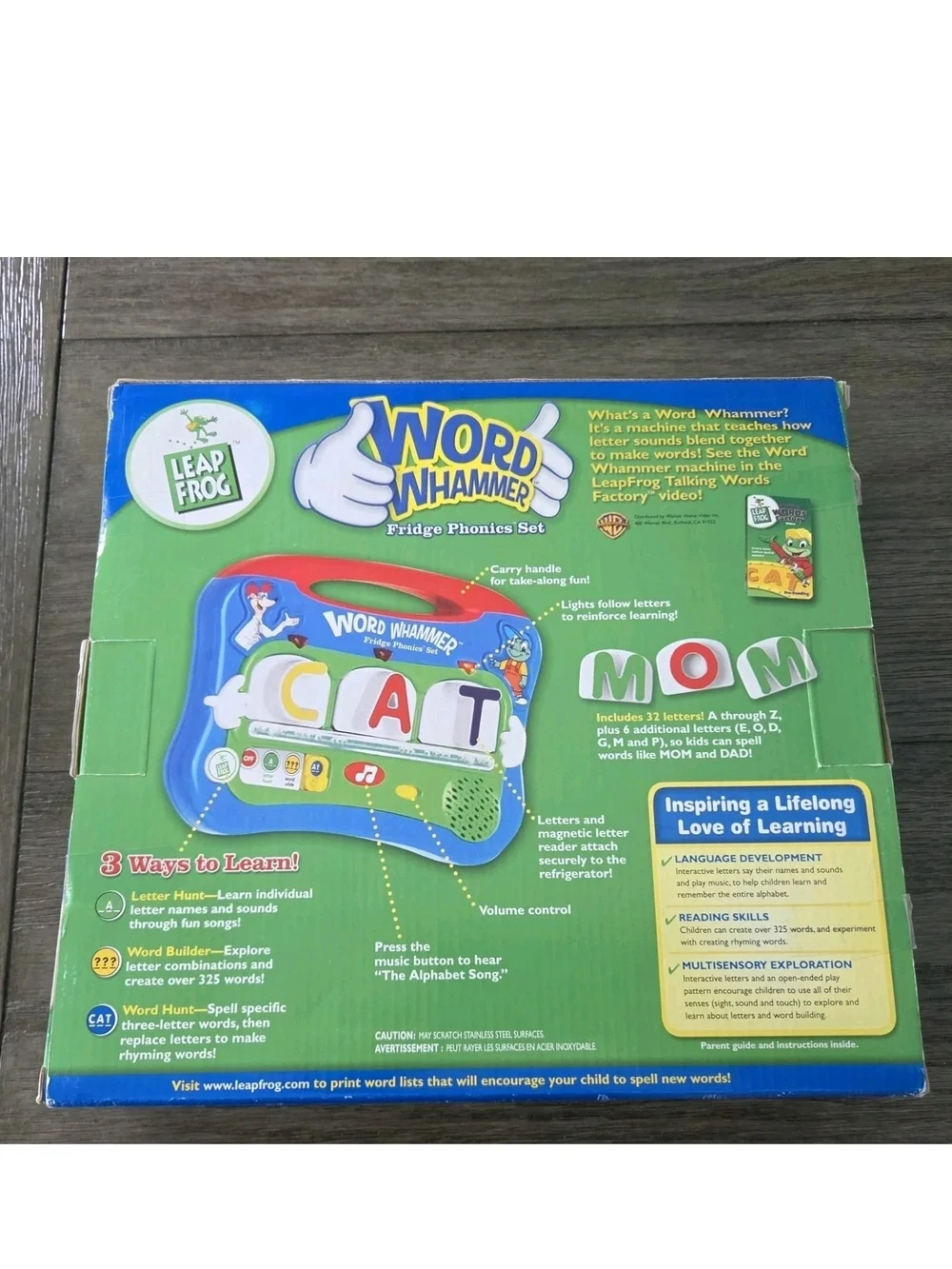 Leap Frog Word Whammer Phonics With Magnetic Fridge 32 Letters For 3+ Years NEW